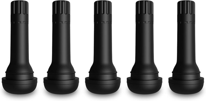 SUN SOUL TR414 Brass Stem EPDM Rubber Snap-in Tire Valve Stems for 0.453 Inch 11.5mm Rim Holes, Pack of 5pcs Valves - Image 1